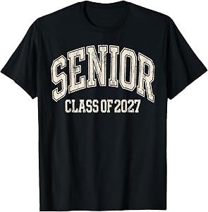 Retro Class of 2027 Senior Student School Graduation 2027 T-Shirt