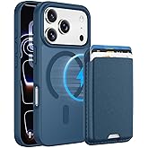 Ntwinro Magnetic for iPhone 17 Pro Case with Detachable Magnetic Wallet, Compatible with MagSafe, Credit Card Holder, RFID Blocking, Military Protective Slim Phone Cover, Deep Blue