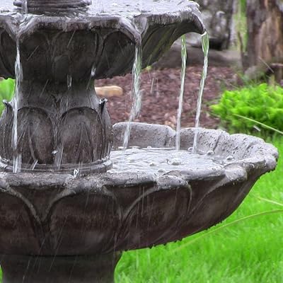 Download Buy Sunnydaze Classic Tulip Outdoor Water Fountain 3 Tier Waterfall Fountain Backyard Water Feature For Patio Yard Garden Dark Brown 46 Inch Tall Online In Indonesia B00bd7182s