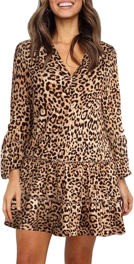 leopard flowy dress