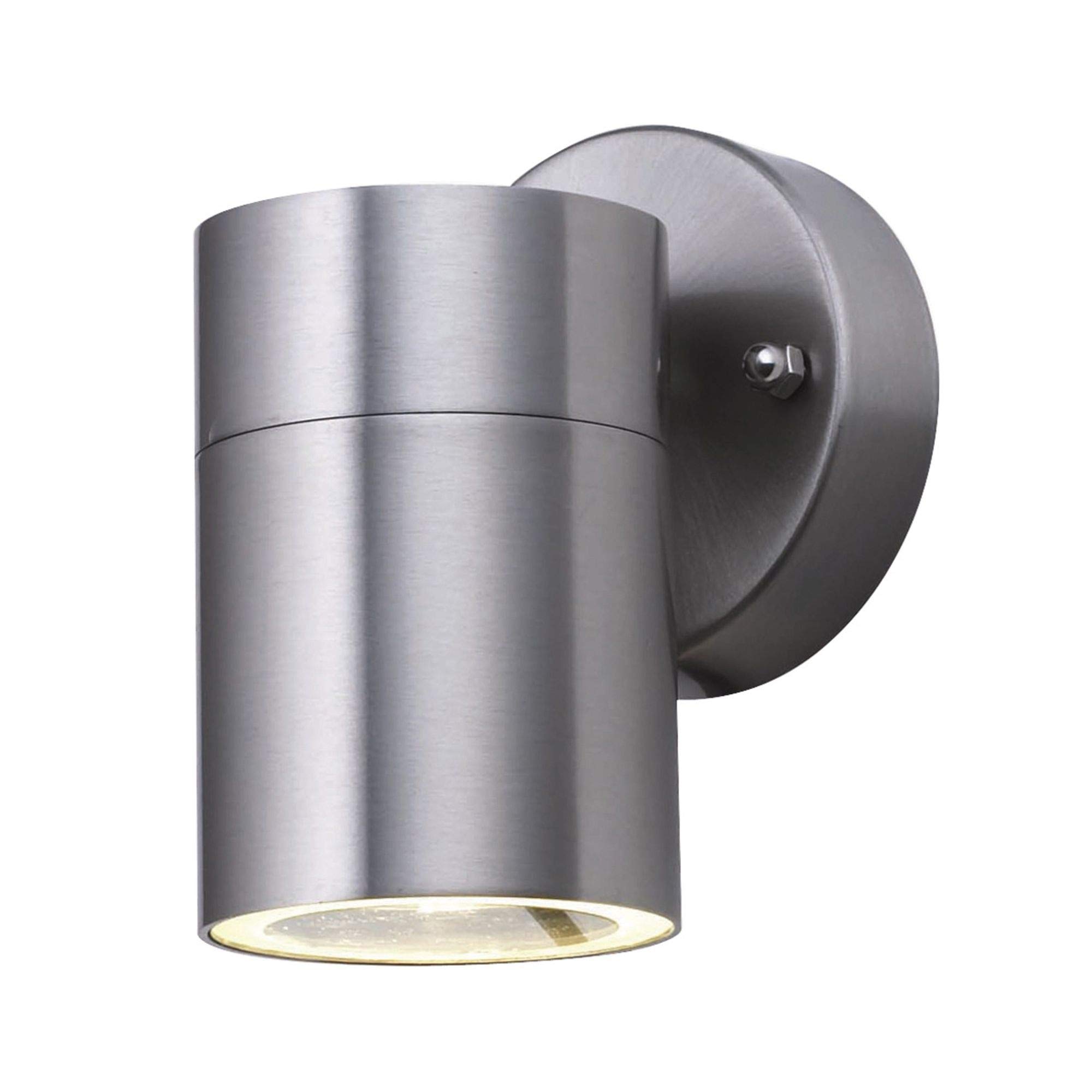 Searchlight Single Fixed Outdoor Wall Spot Light IP44 5008-1-LED Stainless Steel