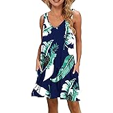 MISFAY Women's Summer Casual T Shirt Dresses Beach Cover up Tank Dress