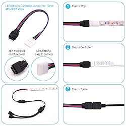 iCreating 5050 4Pin LED Strip Connector Kit 10mm