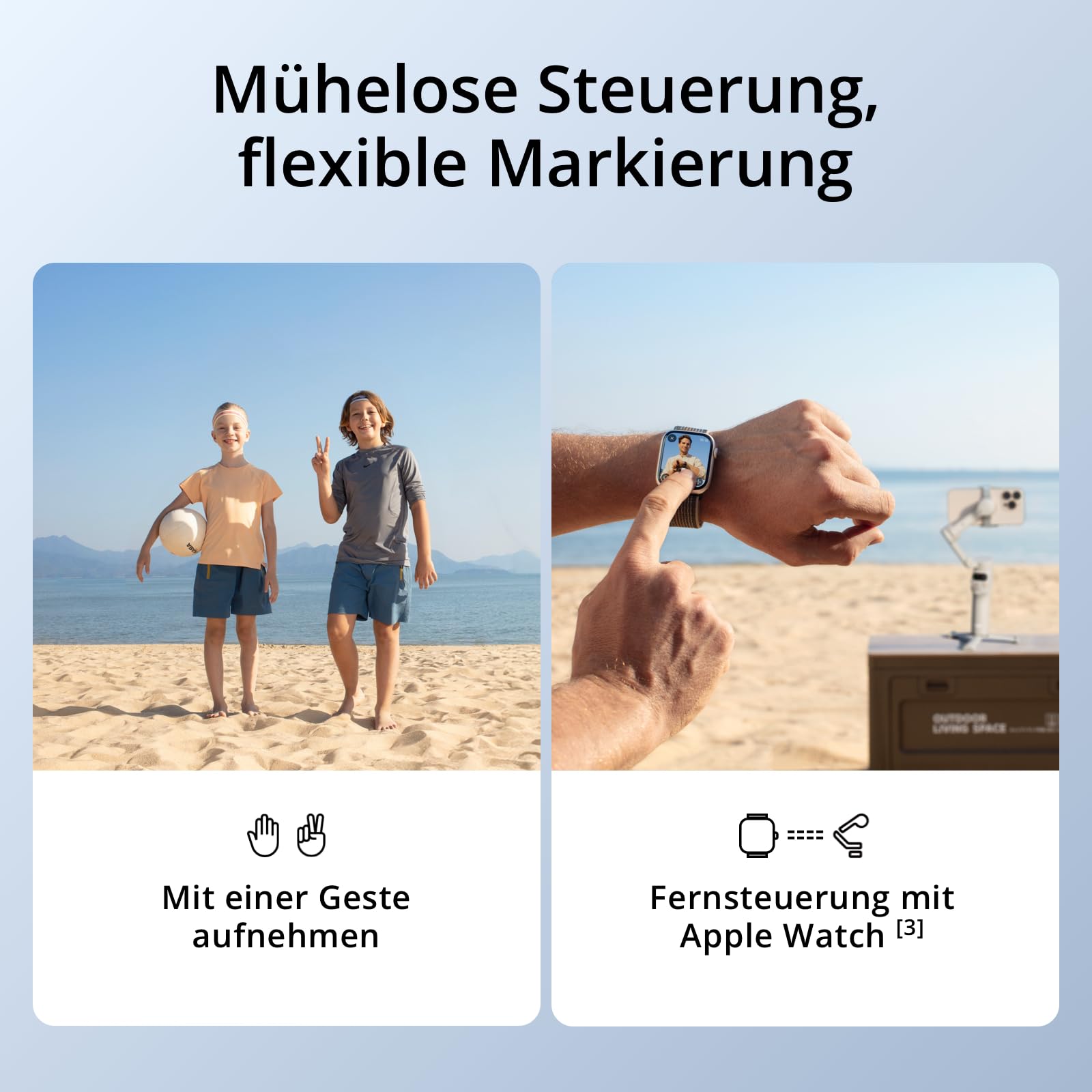 DJI Osmo Mobile 7 Gimbal-Stabilisator für iPhone, Android, integriertes Stativ, Ultraleicht, 3-Achsen-Smartphone-Gimbal, ActiveTrack 7.0, ShotGuides, EIN-klick-Bearbeitung, 10 Std. Nutzung 5