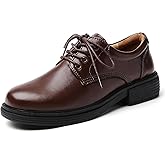 OKJ Oxford Shoes for Women, Black Womens Oxford Shoes Leather Platform Women's Oxfords Comfortable Dressy Slip On, Lace Up Loafers Casual Work Business Dress Office Oxfords Shoes