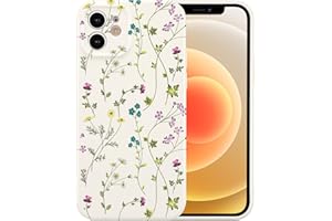 RALEAVO Floral Case for iPhone 11, Flower Branch Pattern Design Cute Cover Case for Girls Women Slim Thin Soft Silicone Shock