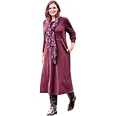 Woman Within Plus Size Thermal Knit A-Line Dress