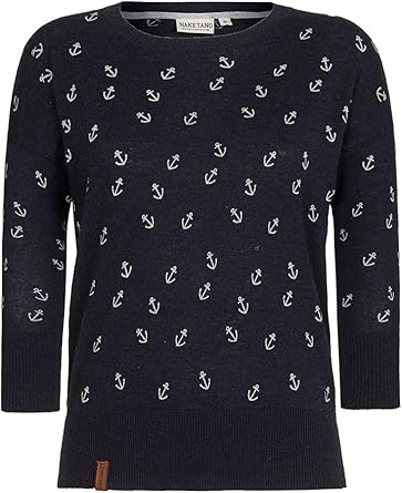 Naketano Maja Big Anchor Women S Knitted Jumper Blue Xl Amazon Co Uk Sports Outdoors