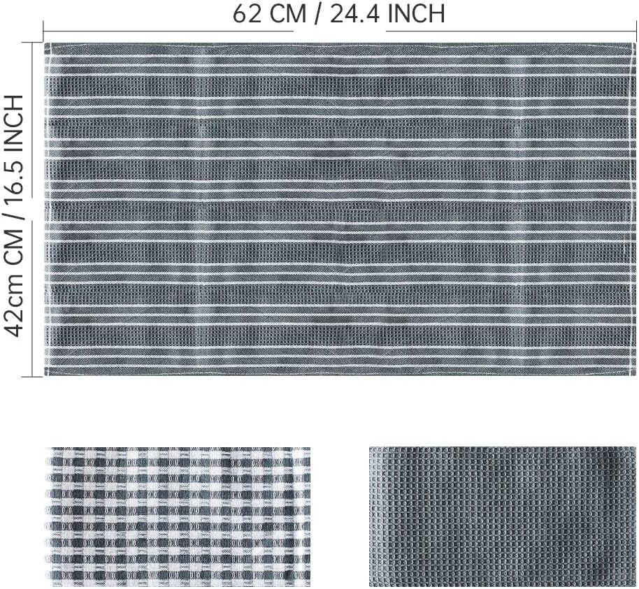 Rofesi No-Slip Placemats, 100% Cotton Dining Table Place Mats Kitchen Table Mats 3 Pack, Heat Resistant Cotton Woven Placemat for Kitchen Dining Table Decoration (Grey, 24x16 inches): Home & Kitchen