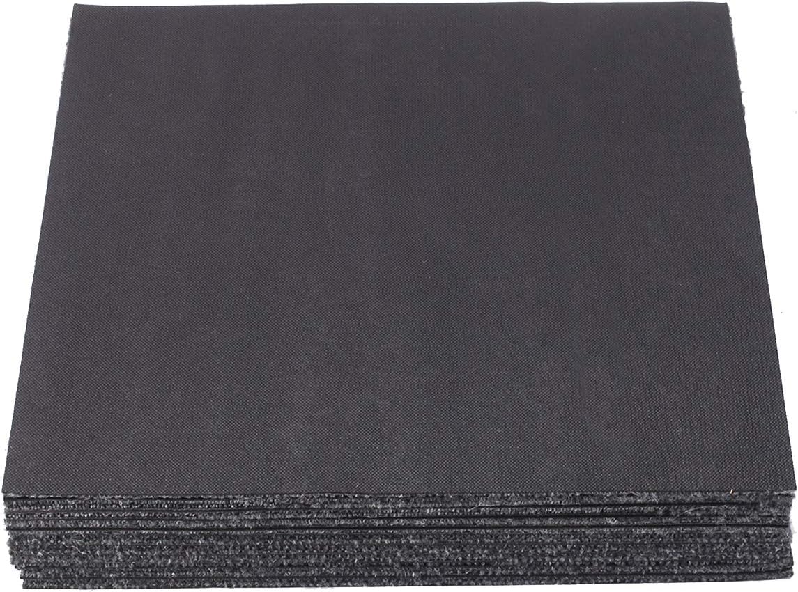 Nisorpa Commercial Carpet Floor Tiles Dark Grey 20x20 inch 20pcs Pack Washable Carpet Floor Tiles Heavy Duty Carpet Squares Bitumen Backed for Indoor Home Office Apply - - 