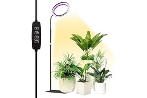 yadoker Grow Light for Indoor Plants,160 LEDs Full Spectrum Standing Plant Grow Light with 3H/6H/9H Timer,10-Level Brightness, 51" Height Adjustable,Flow Grow Lamp for Tall Large Indoor Plants