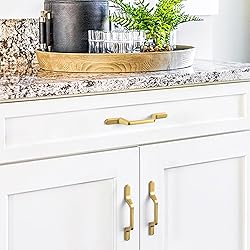 Goo-Ki 6 Pack Brushed Gold Cabinet Handle Drawer