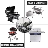 Invero BBQ Barbecue Cleaning Brush with Integral Scraper 30cm Black view 3