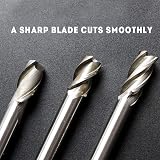 Oudtinz 8Pcs HSS End Mills Set for Wood Aluminum Steel Titanium CNC 4mm–12mm view 3