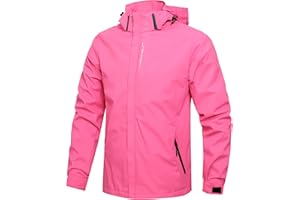 Hikevitang Boys Girls Lightweight Raincoat Waterproof Hooded Rain Jacket Windbreaker kids jacket