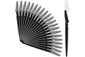 HFATMOS 21 Pcs Eyebrow Razors, Face Razors Multipurpose, Exfoliating Dermaplaning Tools, Eyebrow Trimmers Shaver with Protective Cover, Facial Hair Removal for Women Men Body Use (Black)