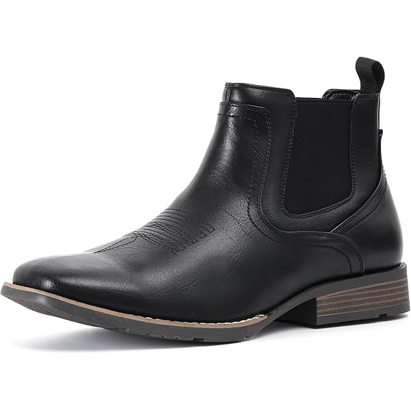 Amazon.com | IXU Cowboy Boots For Men Square Toe Ankle Western