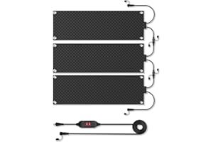 LulnCush Heated Snow Melting Mat for Stairs, 3 Pack 10" x 30" Heated Outdoor Mat Graphene 2.0 Ice Melting Mat, Connectable Me