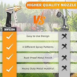 Garden Hose Nozzle,Heavy Duty Metal High Pressure