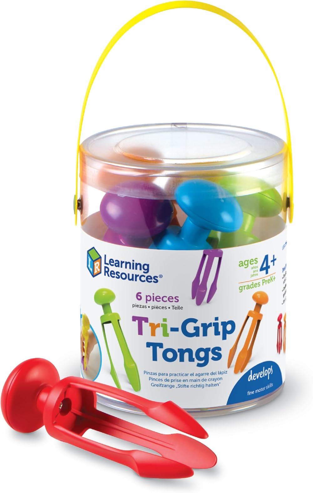 Learning Resources Tri-Grip Tongs Brand Learning Resources Six Tongs