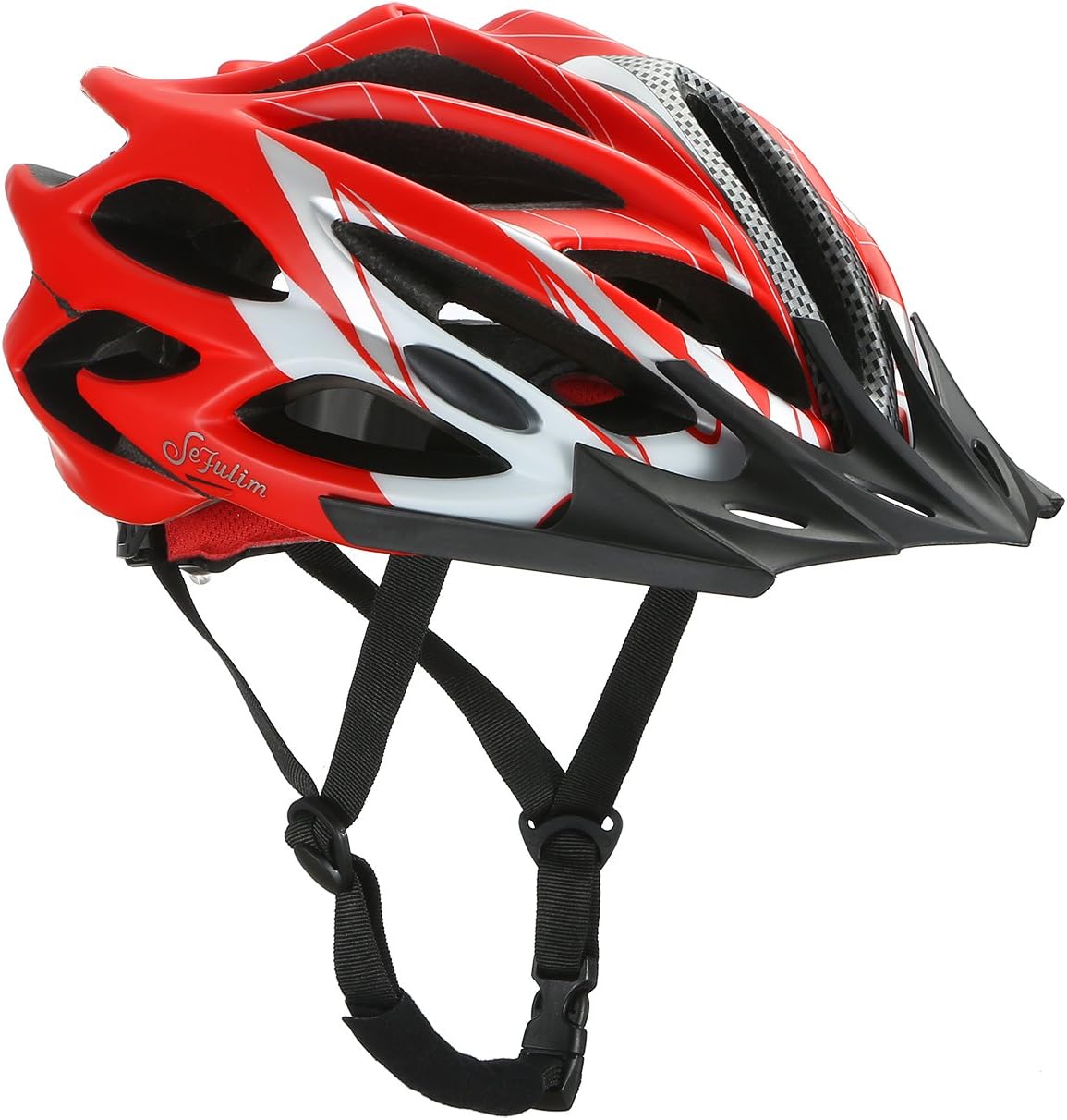 Specialized Cycle Helmet Adult Racing Bike Cycling Helmets by Adjustable Size for Girls Boys Spectacle-wearers Matte Red(L 60-63cm)