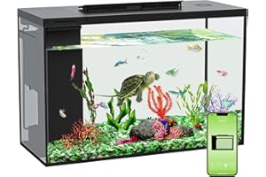 ERAARK 4.5 Gallon Betta Fish Tank self Cleaning, Aquarium kit, Small Fish Tank with Filter Light Water Pump, Fish Tank Starter Kits Fish Bowl