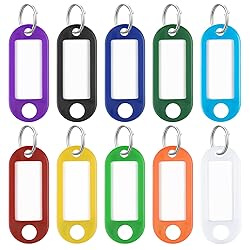 Uniclife 2 Inch Colorful Key Tags Soft Plastic Key
