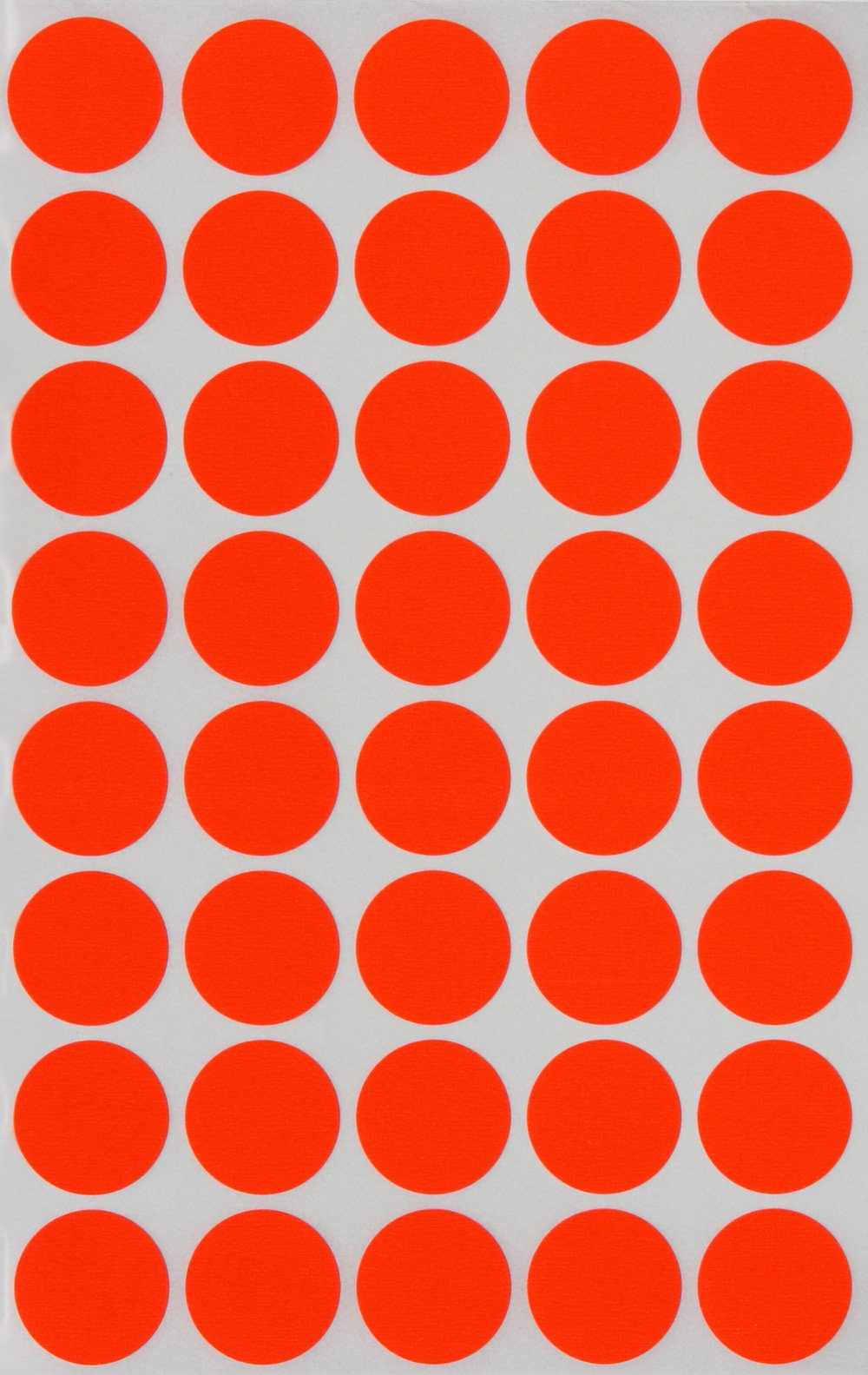 Royal Green Round Sticky Labels to Write on Inventory and Labeling, Pricing Dot Stickers 2 cm (20 mm), 2000-Pack (Neon Red)