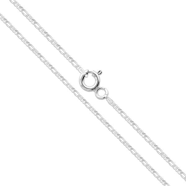 thumbnail image 2 of 925 Sterling Silver Figaro Necklace Chain – 1mm To 13mm, 16-30 Inches – Made In Italy 2 of 6
