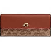 COACH Essential Long Wallet in Signature Canvas, B4/Tan Caramel