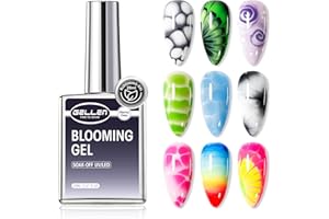 GELLEN 20ML Blooming Gel, Hema Free Blooming Gel Nail Polish, Soak off Clear UV LED Blossom Nail Gel for Spreading Effect, Marble Watercolor Floral Nail Art Design, DIY Manicure Gift for Women