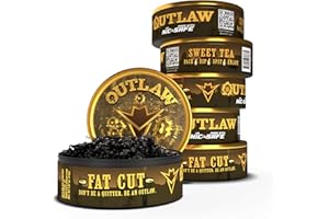 OUTLAW DIP COMPANY Outlaw Southern Sweet Tea NiC-Safe™ Fat Cut - 6 Pack - Tobacco & Nicotine Free Chew