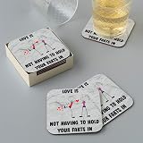 BestaFiesta Funny Valentines Coaster Mug Gift 9.5cm Cork Backing view 5