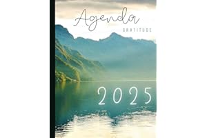 Agenda français 2025 de Janvier à Décembre - Lac: Semainier 8.5" x 11"