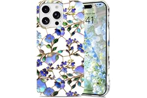 L-FADNUT for iPhone 15 Pro Case [Compatible with MagSafe] with Chic Floral Design, Cute Aesthetic Flower Magnetic Phone Cover