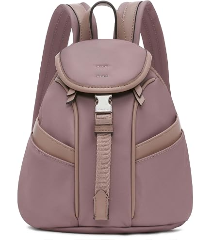 Calvin Klein Women's Millie Backpack for Women – Vegan Leather Monogram Backpack, 2 Pockets, Vanilla/Khaki/Caramel, One Size: Clothing, Shoes & Jewelry