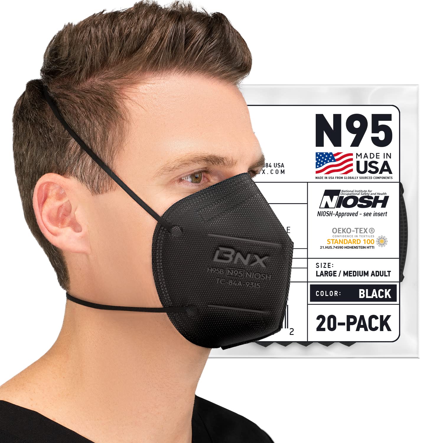 Mua AccuMed BNX N95 Mask Black NIOSH Certified MADE IN USA Particulate