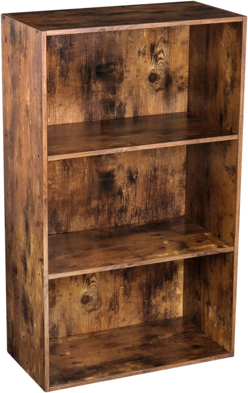 hoobro shoe rack on 3 Tier Storage Shelves Rustic Brown Ebf03sg01 Bedroom Modern Wood Look Accent Library Office In Living Room Storage Cabinet For Books Hoobro Bookcase Industrial Bookshelf Furniture Home Kitchen Speedexservicecenter Com