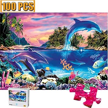 Amazon.com: 100 piezas rompecabezas de arte para adolescentes, adultos adultos, rompecabezas de juguete, juegos educativos, regalo de 100 piezas para decoración del hogar, rompecabezas de juguetes, juegos: Home Improvement