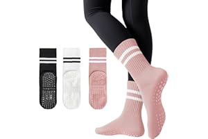 American Trends Pilates Socks with Grips for Women Yoga & Barre - Non Slip