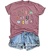 Nurse Shirt Women Nurse Accessories Graphic: Tees Cute Nurse Life T-Shirt Inspirational Short Sleeve Tee Tops