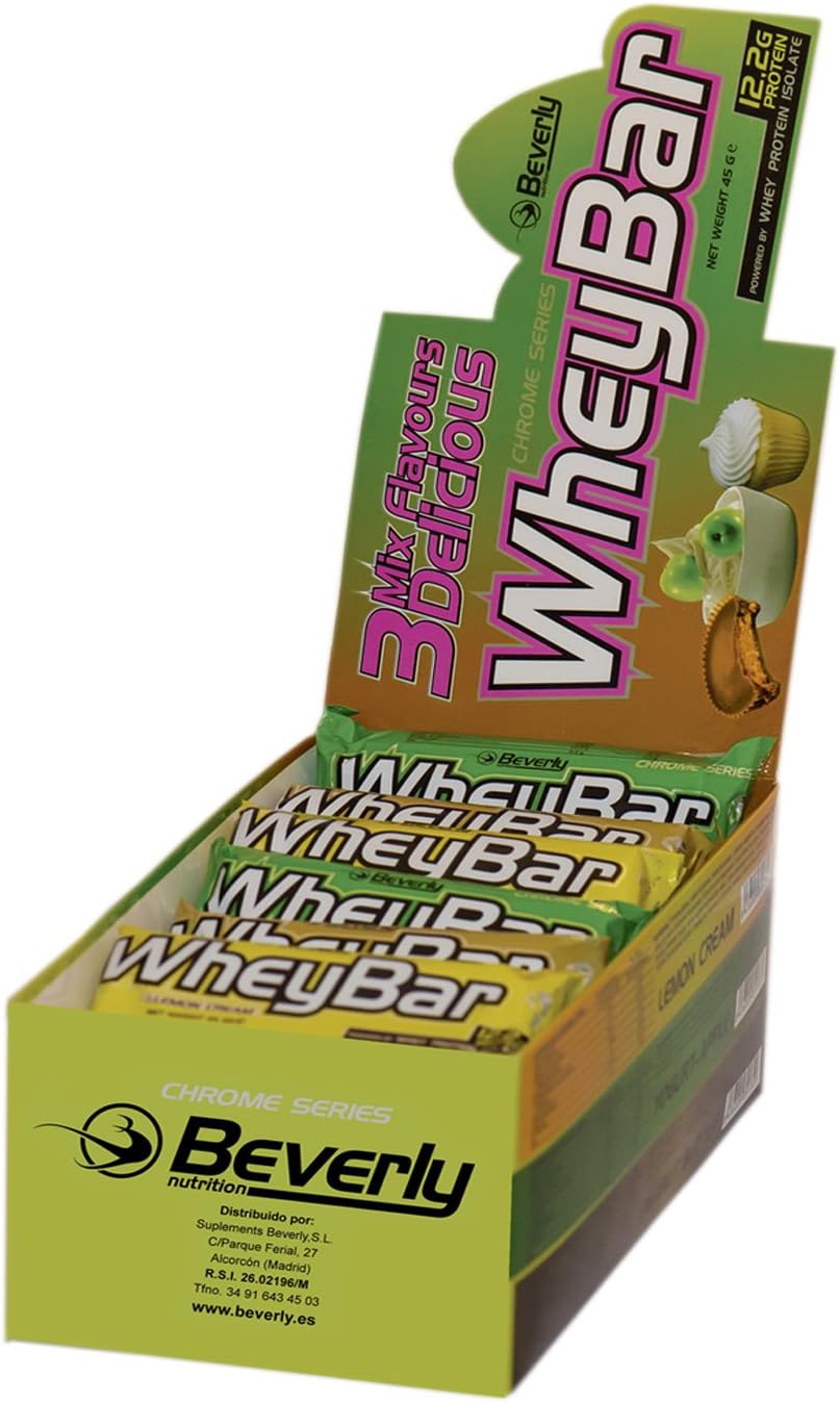 Beverly Nutrition Exclusive For ABSat40 3 Mix Delicious Whey Bar - contains vitamins, proteins and carbohydrates - Rich in fiber to improve your digestion - contribute to the growth of muscle mass - Box of 24 bars in 3 delicious flavors