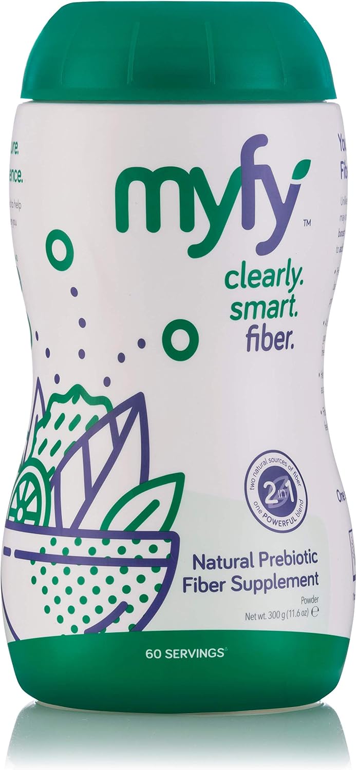 myfy - Your Natural Smart Prebiotic Fiber Supplement, 60 Servings - Premium Blend, Clearly Soluble, Taste-Free & Sugar-Free, Powder Supplement, 11.6 Ounce: Health & Personal Care
