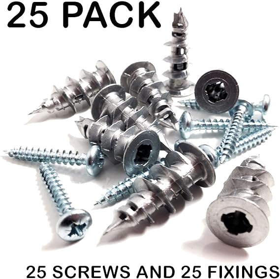 Metal Self Drilling Plasterboard Fixings Raw Plugs Cavity Wall (25 Pack) Amazon.co.uk DIY & Tools