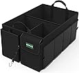 Drive Auto Products Car Trunk Storage Organizer - Collapsible Multi-Compartment - Adjustable Securing Straps Black