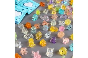 GENERIC Glow in The Dark Animal Resin Models Blind Bag - 100PCS Mystery Mini Figures Set, Luminous Farm & Ocean Animals for DIY Aquarium Decor, Micro Landscape