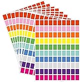 Starboling Color Coding Labels,3000 PCS 1/2" x 3/4" 10 Colors Rectangular Colored Labels Stickers,for Garage Sale,Price Tags,File Folder Tabs,and Classroom Organization