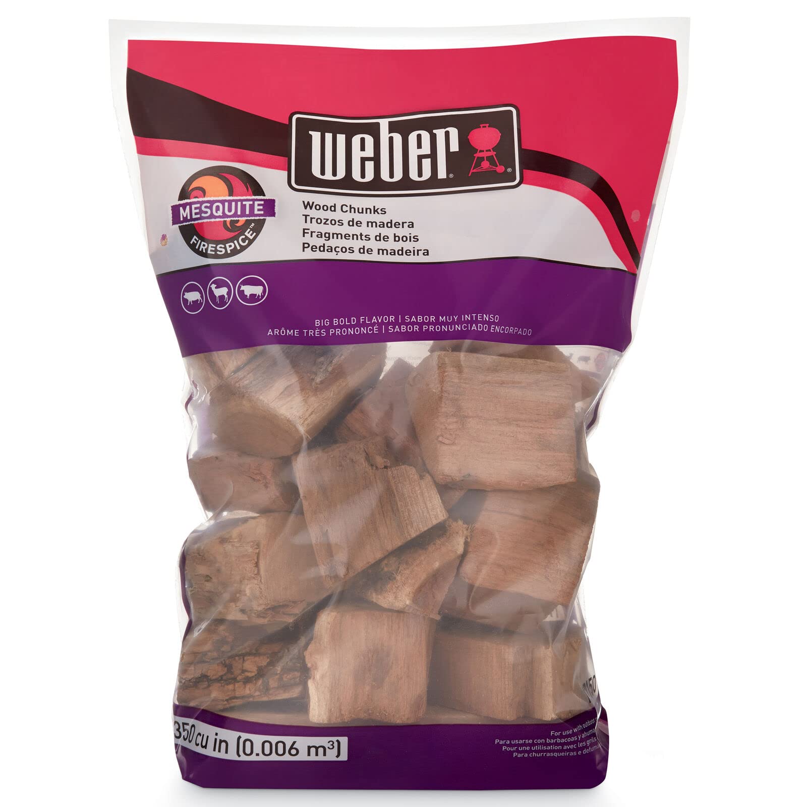 Weber Mesquite Wood Chunks, for Grilling and