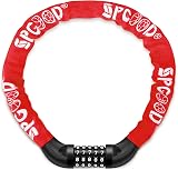 SPGOOD Bike Lock 830mm Heavy Duty Chain 5-Digit Resettable Red