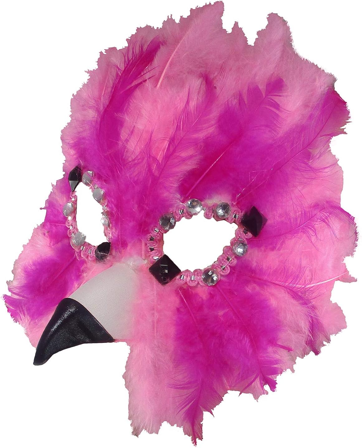 Amazon Com Womens Feathered Flamingo Costume Mask One Size Pink Clothing
